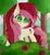 Size: 3040x3340 | Tagged: safe, artist:krymak, derpibooru import, roseluck, blurry background, cute, date (time), detailed eyes, ear fluff, flower, freckles, image, long mane, messy tail, outdoors, png, raised hoof, rose, rose bush, signature, tree