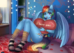 Size: 4961x3529 | Tagged: suggestive, artist:lifejoyart, ponerpics import, rainbow dash, oc, anthro, bikini, bikini bottom, breasts, clothes, covered nipples, female, image, jpeg, socks, swimsuit