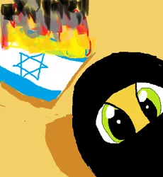 Size: 440x478 | Tagged: safe, artist:سحابة-ممطرة, ponerpics import, oc, oc:سحابة-ممطرة, unofficial characters only, image, israel, israel flag, op is a duck, op is a twisted fuck, op is trying to start shit, png, solo