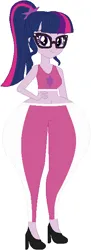 Size: 244x671 | Tagged: suggestive, artist:sturk-fontaine, derpibooru import, sci-twi, twilight sparkle, human, equestria girls, alternate universe, base used, butt, child bearing hips, glasses, image, png, simple background, thighs, thunder thighs, twibutt, white background, wide hips