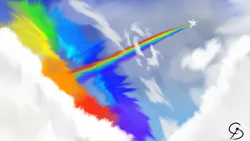 Size: 1920x1080 | Tagged: safe, artist:countderpy, derpibooru import, cloud, image, mach cone, png, rainbow, sonic rainboom, wallpaper
