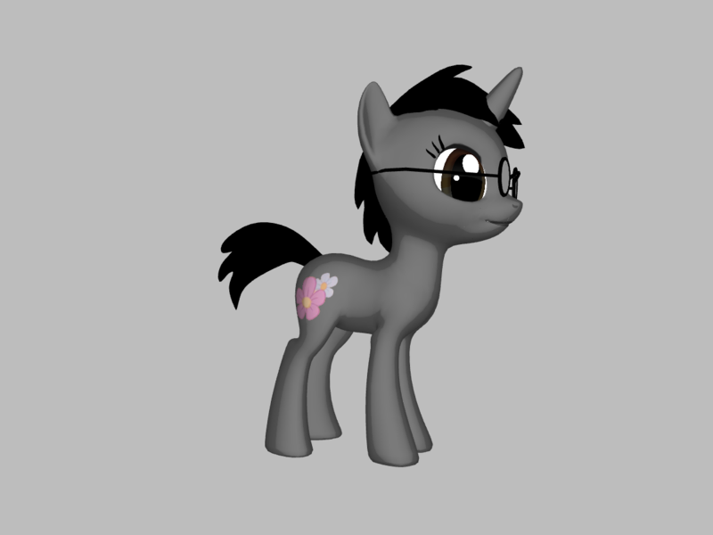 Size: 1200x900 | Tagged: safe, derpibooru import, oc, oc:charcoal flower, unofficial characters only, unicorn, pony creator, 3d pony creator, black mane, black tail, glasses, gray background, grey skin, horn, image, png, ponysona, simple background, solo, tail, unicorn oc