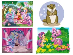 Size: 1024x768 | Tagged: safe, derpibooru import, official, cheerilee, cheerilee (g3), pinkie pie, pinkie pie (g3), rainbow dash, rainbow dash (g3), scootaloo, scootaloo (g3), starsong, sweetie belle, sweetie belle (g3), toola roola, earth pony, pegasus, unicorn, g3, 2010s, 2d, ballerina, core seven, dancing, digital, drink, flower, g3.5, image, jpeg, picnic, toola-roola