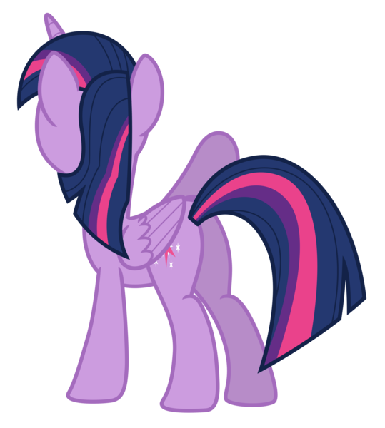 Size: 6493x7228 | Tagged: safe, artist:estories, derpibooru import, twilight sparkle, twilight sparkle (alicorn), alicorn, absurd resolution, butt, image, plot, png, simple background, solo, transparent background, vector