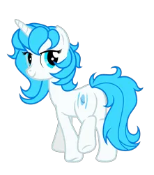 Size: 2920x3300 | Tagged: safe, artist:equestria secret guard, derpibooru import, oc, oc:blueblaze stardust, unofficial characters only, pony, unicorn, butt, female, horn, image, looking at you, looking back, mare, plot, png, rear view, simple background, smiling, transparent background, unicorn oc, walking