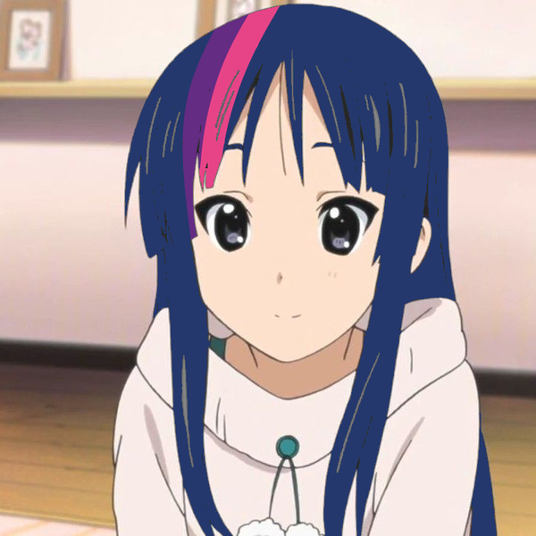 Size: 720x720 | Tagged: safe, artist:twentiethbeef, derpibooru import, twilight sparkle, human, image, k-on, mio akiyama, png, solo