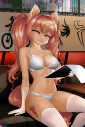 Size: 3508x5209 | Tagged: suggestive, artist:lifejoyart, ponerpics import, oc, unofficial characters only, anthro, bikini, breasts, clothes, female, image, jpeg, swimsuit