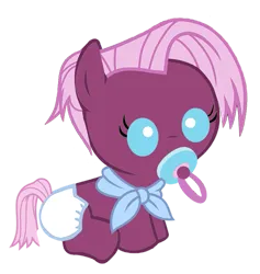 Size: 871x917 | Tagged: safe, derpibooru import, jasmine leaf, pony, age regression, baby, baby pony, diaper, female, filly, foal, image, pacifier, png, younger