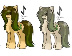 Size: 1202x943 | Tagged: safe, artist:wtfponytime, derpibooru import, oc, oc:yggdrasil, unofficial characters only, earth pony, pony, taiga pony, alternate color palette, butt fluff, chest fluff, concept art, covered eyes, ear fluff, eihwaz, fluffy, fluffy butt, image, png, runes, simple background, snow, solo, unshorn fetlocks, white background