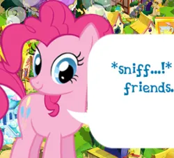 Size: 669x604 | Tagged: safe, derpibooru import, pinkie pie, earth pony, pony, cropped, dialogue, dialogue box, english, female, gameloft, image, mare, meme, mobile game, my little pony: magic princess, png, sniffing, solo, speech bubble, text, wow! glimmer
