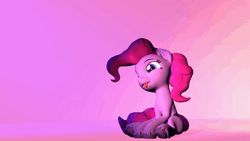 Size: 800x450 | Tagged: safe, artist:pumpkinsfmer, derpibooru import, pinkie pie, earth pony, pony, 3d, animated, female, gif, head shake, image, pink background, simple background, solo, source filmmaker, tongue out, unshorn fetlocks