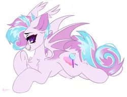 Size: 3000x2304 | Tagged: source needed, safe, artist:mysha, derpibooru import, oc, oc:sweetie swirl, unofficial characters only, bat pony, bat pony oc, bat wings, chest fluff, concave belly, cutie mark, ear fluff, image, looking at you, male, multicolored hair, png, simple background, smug, solo, solo male, wings