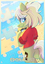 Size: 1448x2048 | Tagged: safe, artist:musicfirewind, derpibooru import, oc, oc:milli, unofficial characters only, earth pony, beach, convention, eponafest, female, image, italy, jpeg, solo