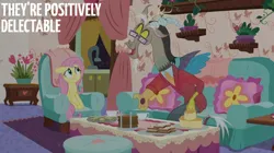 Size: 828x465 | Tagged: safe, derpibooru import, edit, edited screencap, editor:quoterific, screencap, discord, fluttershy, discordant harmony, image, jpeg