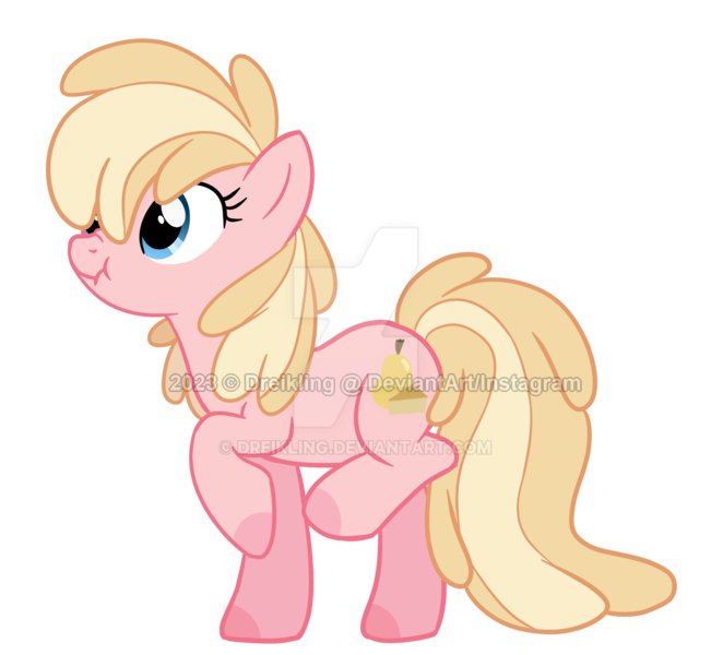 Size: 1920x1769 | Tagged: safe, artist:dreikling, derpibooru import, oc, oc:pear blossom, earth pony, pony, base used, female, image, mare, png, scrunchy face, simple background, solo, transparent background