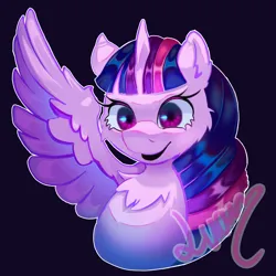 Size: 4000x4000 | Tagged: safe, artist:luanbang, derpibooru import, twilight sparkle, pony, beautiful, cute, dark background, image, jpeg, purple eyes, render, sticker