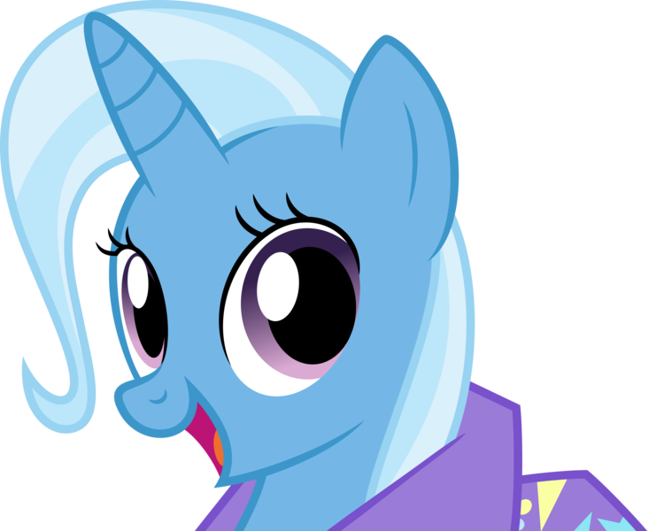 Size: 6176x5000 | Tagged: safe, derpibooru import, trixie, pony, unicorn, boast busters, season 1, cape, clothes, cute, diatrixes, female, happy, image, looking at you, mare, open mouth, png, simple background, solo, transparent background, trixie's cape, vector