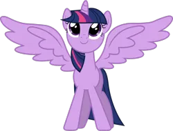 Size: 1600x1218 | Tagged: artist needed, safe, derpibooru import, twilight sparkle, twilight sparkle (alicorn), alicorn, magical mystery cure, season 4, image, png, recycled animation, spread wings, theme song, vector, wings