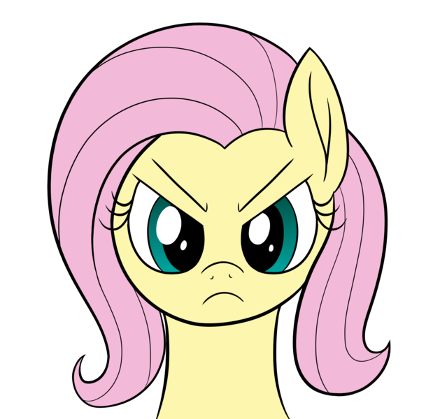 Size: 1924x1864 | Tagged: safe, artist:wapamario63, ponerpics import, ponybooru import, fluttershy, pegasus, pony, female, head only, image, looking at you, mare, mare stare, png, simple background, solo, stare, the stare, transparent background, unamused