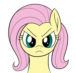 Size: 1924x1864 | Tagged: safe, artist:wapamario63, ponerpics import, ponybooru import, fluttershy, pegasus, pony, female, head only, image, looking at you, mare, mare stare, png, simple background, solo, stare, the stare, transparent background, unamused