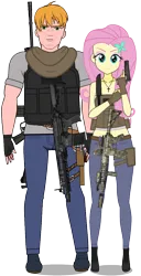 Size: 1028x2006 | Tagged: safe, artist:edy_january, derpibooru import, big macintosh, fluttershy, human, equestria girls, armor, assault rifle, belt, body armor, boots, butterfly hairpin, call of duty, call of duty: warzone, clothes, combat knife, denim, duo, female, fluttermac, gears, gloves, gun, handgun, hk416, humanized, image, jeans, kisekae, knife, m1911, male, military, msg90, msg90a1, pants, partners, pistol, png, rifle, shipping, shirt, shoes, sig sauer xm7, simple background, sniper, sniper rifle, soldier, solo, special forces, straight, tactical, tactical vest, tanktop, task forces 141, transparent background, united states, vector, vest, weapon, xm7