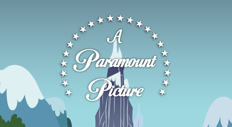 Size: 1049x576 | Tagged: safe, derpibooru import, edit, edited screencap, screencap, dragonshy, closing logo, dragon mountain, image, jpeg, logo, logo parody, mountain, paramount, paramount pictures