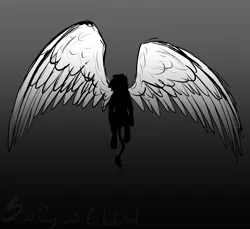 Size: 1500x1375 | Tagged: safe, artist:somber, derpibooru import, oc, gryphon, image, inktober, inktober 2023, jpeg, male, solo, spread wings, wings