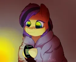 Size: 3050x2500 | Tagged: safe, artist:lunayourlife, derpibooru import, oc, pegasus, pony, blanket, drink, female, image, jpeg, solo