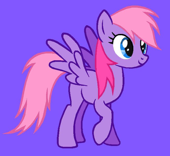 Size: 649x593 | Tagged: safe, artist:durpy, artist:mlpfanboy579, derpibooru import, starsong, pegasus, pony, g3, base used, cute, female, g3 to g4, g4, generation leap, image, mare, png, purple background, raised hoof, raised leg, simple background, smiling, solo, starsawwwng