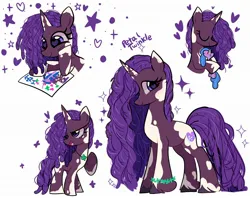 Size: 2048x1623 | Tagged: safe, artist:petaltwinkle, derpibooru import, izzy moonbow, violette rainbow, pony, unicorn, g5, clover, coloring, dexterous hooves, doll, female, filly, foal, four leaf clover, heart, heart eyes, hug, image, jpeg, mare, older, older violette rainbow, simple background, solo, sparkles, starry eyes, toy, white background, wingding eyes