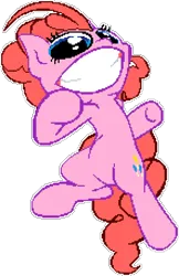 Size: 740x1140 | Tagged: safe, artist:epicvon, artist:misterdavey, artist:radiationalpha, derpibooru import, pinkie pie, earth pony, pony, smile hd, dilated pupils, female, grin, image, imminent death, imminent murder, insanity, manepxls, mare, pixel art, png, punch, pxls.space, simple background, smiling, solo, transparent background