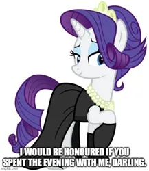 Size: 500x576 | Tagged: safe, derpibooru import, edit, rarity, the gift of the maud pie, audrey hepburn, beautiful, breakfast at tiffany's, bronybait, caption, clothes, dress, elegant, holly golightly, image, image macro, imgflip, jpeg, text