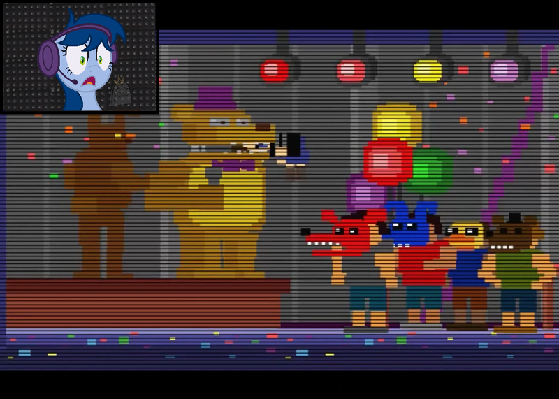 Size: 1400x1000 | Tagged: safe, artist:xnaturalblue, derpibooru import, oc, unofficial characters only, five nights at freddy's, gamer, image, meme, meme template, png