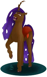 Size: 2305x3761 | Tagged: safe, artist:loopina, derpibooru import, oc, oc:fatalys, changeling, changeling queen, pony, female, image, mare, png, poctober, queen, simple background, solo, transparent background