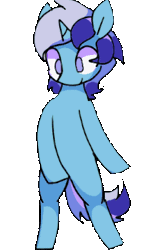 Size: 212x329 | Tagged: safe, artist:shovrike, edit, minuette, pony, unicorn, animated, bipedal, cute, dancing, female, flossing (dance), frame by frame, gif, image, mare, no pupils, simple background, solo, transparent background