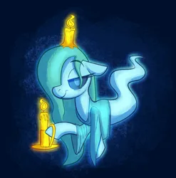 Size: 1578x1597 | Tagged: safe, artist:anontheanon, ponerpics import, ponybooru import, oc, unofficial characters only, ghost, ghost pony, pony, undead, candle, ears, female, floppy ears, image, jpeg, mare, solo