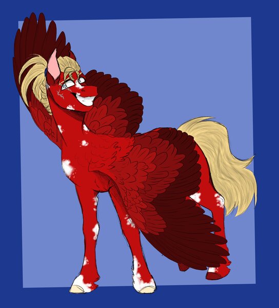 Size: 3225x3560 | Tagged: safe, artist:inisealga, derpibooru import, oc, oc:ruin, unofficial characters only, pegasus, pony, coat markings, image, jpeg, male, stallion