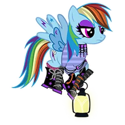 Size: 260x260 | Tagged: safe, derpibooru import, rainbow dash, pegasus, pony, clothes, edgy, gameloft, image, makeup, png, simple background, socks, solo, transparent background