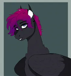 Size: 2932x3131 | Tagged: safe, artist:inisealga, derpibooru import, oc, oc:fae lagoon, unofficial characters only, hybrid, kelpie, pegasus, pony, bust, chest fluff, female, folded wings, image, jpeg, mare, neck fluff, portrait, solo, wings