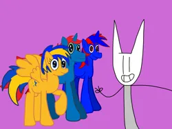 Size: 2224x1668 | Tagged: safe, artist:robertleyvaiii, derpibooru import, oc, oc:chuk, oc:flare spark, oc:stephen (stephen-fisher), oc:train track, unofficial characters only, alicorn, pegasus, unicorn, alicorn oc, doodle, female, horn, image, male, pegasus oc, png, simple background, unicorn oc, wings