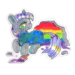 Size: 800x800 | Tagged: safe, artist:larvaecandy, derpibooru import, maud pie, earth pony, pony, gay pride flag, image, png, pride, pride flag, rainbow flag, simple background, solo, transparent background