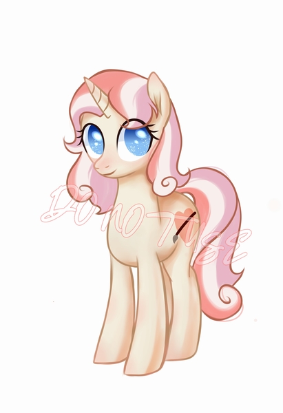 Size: 2106x3072 | Tagged: safe, artist:eclipsaaa, derpibooru import, oc, unofficial characters only, pony, unicorn, horn, image, jpeg, no pupils, obtrusive watermark, simple background, solo, unicorn oc, watermark, white background