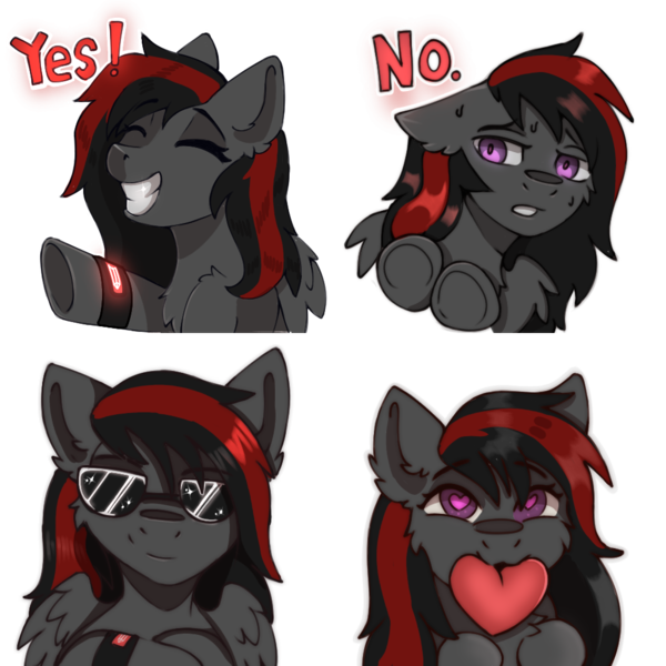 Size: 1024x1024 | Tagged: safe, artist:freak-side, derpibooru import, oc, oc:se solar eclipse, fluffy pony, pegasus, pony, chest fluff, cooler, cute, ear fluff, emotions, eyes closed, fluffy, heart, heart eyes, image, looking at you, pegasus oc, png, pony oc, smiling, smiling at you, solo, sticker, sticker set, sunglasses, watch, wing fluff, wingding eyes, wings, wristwatch