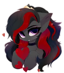 Size: 4000x4500 | Tagged: safe, artist:xsatanielx, derpibooru import, oc, oc:se solar eclipse, unofficial characters only, pegasus, pony, beautiful, beautiful eyes, crown, female, female oc, floating heart, heart, image, jewelry, looking at you, mare, mare oc, pegasus oc, png, pony oc, regalia, simple background, smiling, smiling at you, solo, teeth, transparent background, wings