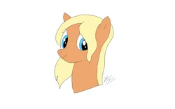 Size: 4000x2500 | Tagged: safe, artist:rocketforget, derpibooru import, amber grain, earth pony, pony, background pony, female, friendship student, image, looking at you, mare, png, simple background, smiling, smiling at you, white background