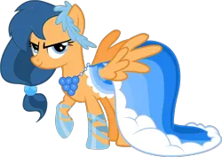 Size: 2048x1453 | Tagged: safe, artist:maddietheuniversalfan68, derpibooru import, edit, first base, pegasus, pony, adorabase, awesome, brave, castle creator, clothes, cute, dress, female, g4, gala dress, image, jewelry, mare, narrowed eyes, necklace, older, pegasus first base, png, race swap, raised hoof, raised leg, regalia, rule 63, shoes, simple background, slippers, smiling, solo, stock vector, transparent background