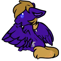 Size: 1280x1280 | Tagged: safe, artist:fluffyghost, derpibooru import, oc, oc:wing front, pegasus, blue eyes, brown fur, brown tail, cute, feral fluffy pony, grooming, hurricane, image, male, pegasus oc, png, preening, purple fur, simple background, solo, tail, transparent background, wings