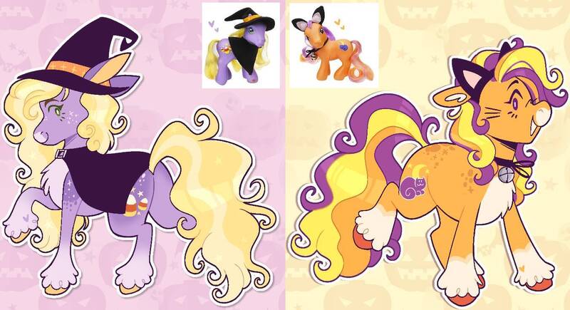 Size: 1354x736 | Tagged: safe, artist:wanderingpegasus, derpibooru import, abra-ca-dabra, pumpkin tart, earth pony, pony, g3, image, jpeg