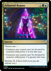 Size: 375x523 | Tagged: safe, derpibooru import, edit, alicorn, g5, my little pony: make your mark, spoiler:my little pony: make your mark, ccg, image, magic the gathering, my little pony: make your mark chapter 5, nightmare on mane street, opaline arcana, png, together tree, trading card, trading card edit, trading card game