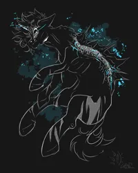 Size: 4000x5000 | Tagged: semi-grimdark, artist:roxymadn3ss, derpibooru import, oc, pony, unicorn, accident, bone, broken back, image, monochrome, png, ponytober, ponytober 2023, prompt in description, scar, solo